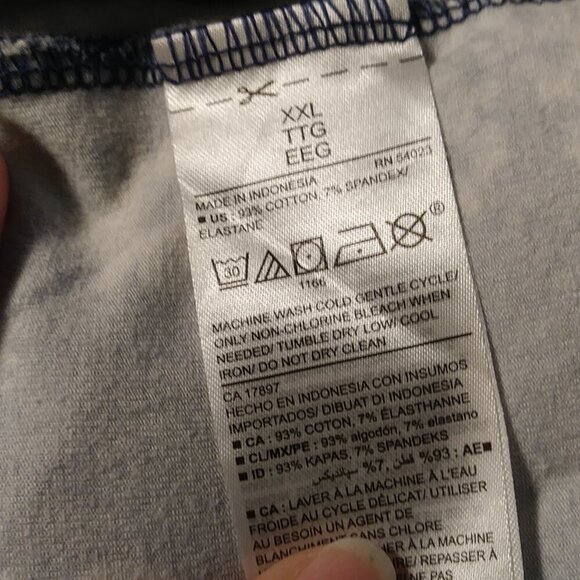 🌸 Old Navy XXL Navy Mini Dress White Floral  Stretch Cotton Blend - Picture 7 of 7